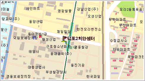 모덕역3번출구에서 그 부근에 덕포2치안센터 위치하고 있습니다